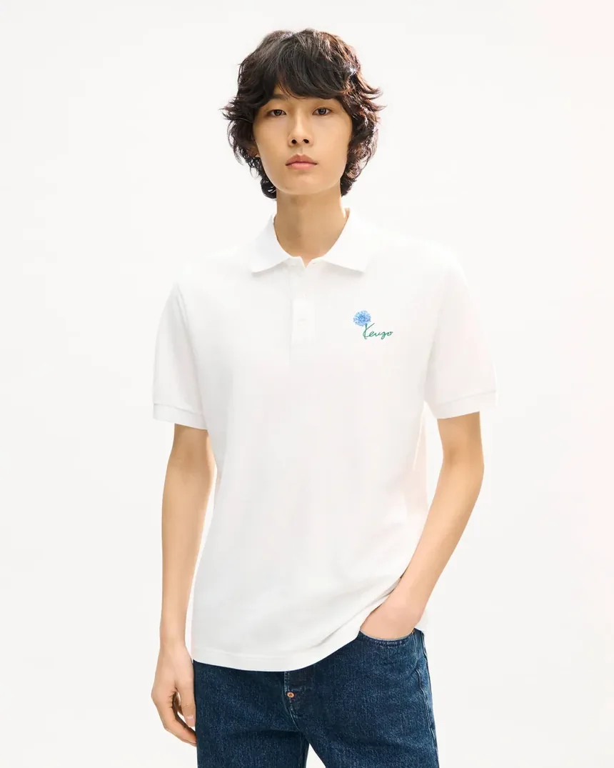 Поло Kenzo slim fit з вишивкою з бавовни — фото 2